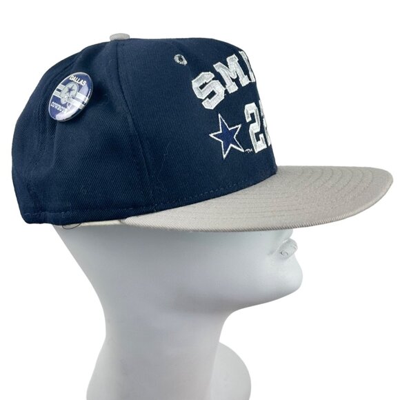 Vtg Dallas Cowboys Snapback Baseball Hat w/ Pins Emmitt Smith #22 Team NFL Blue - Picture 3 of 16